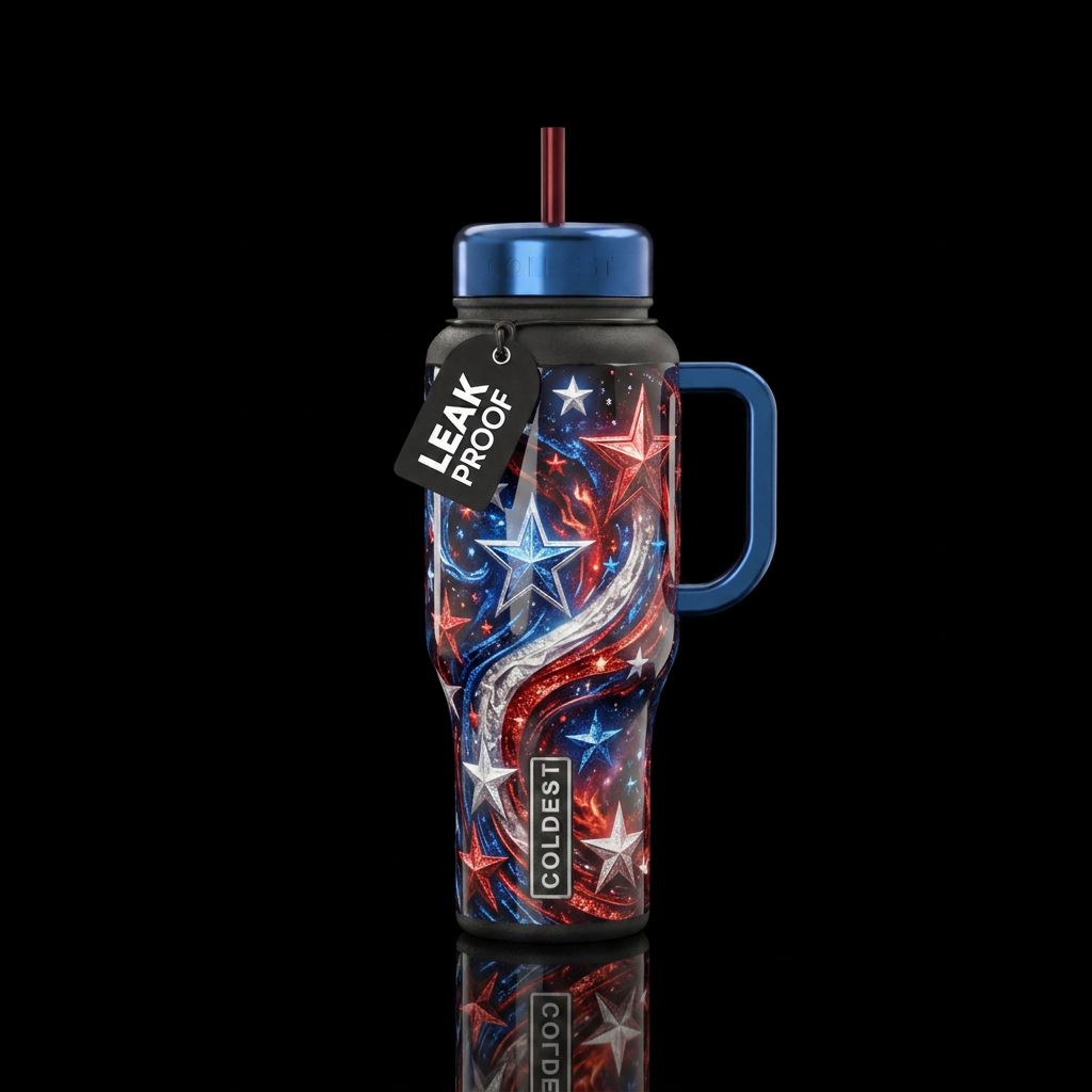 blazing stars water bottle design