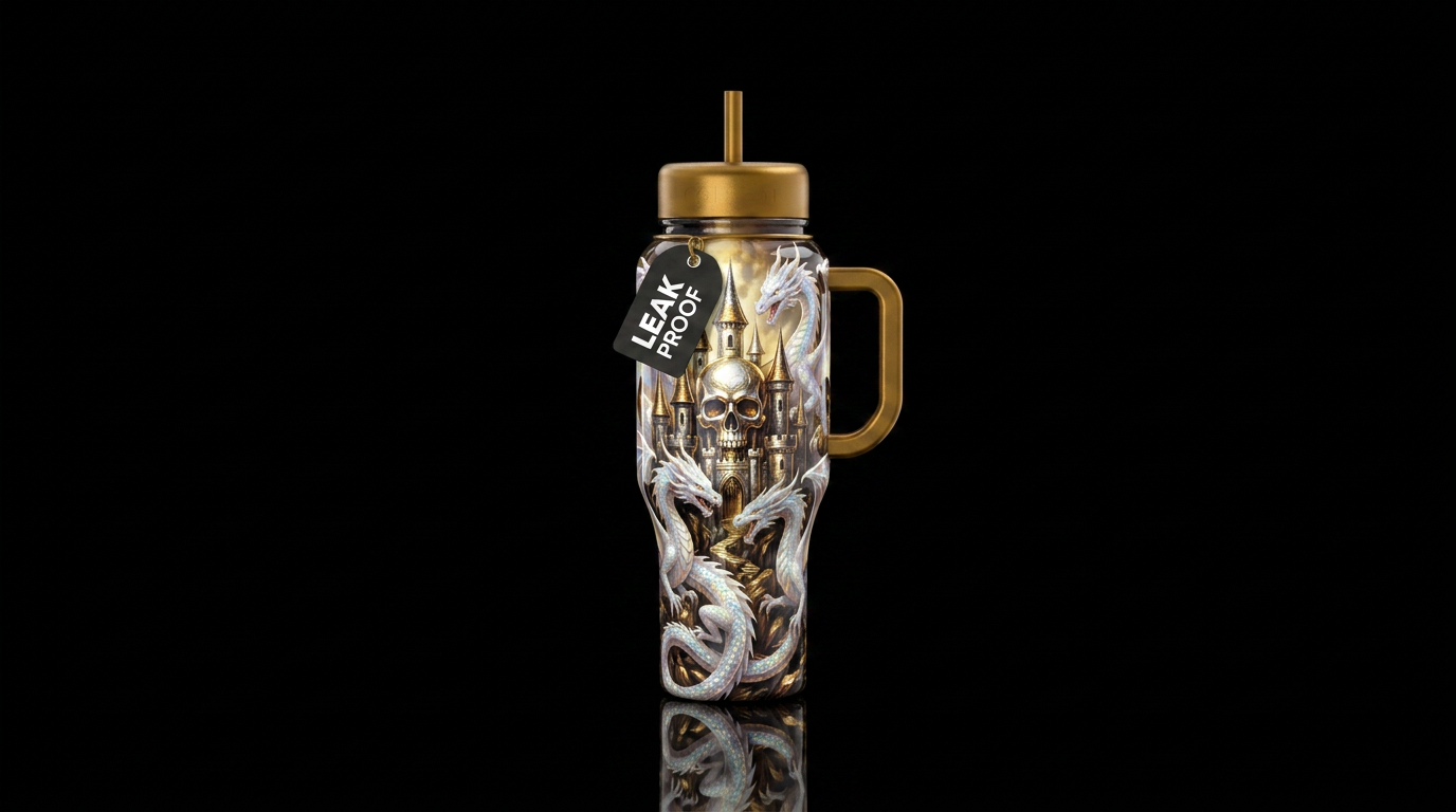 Skeletal monument water bottle design