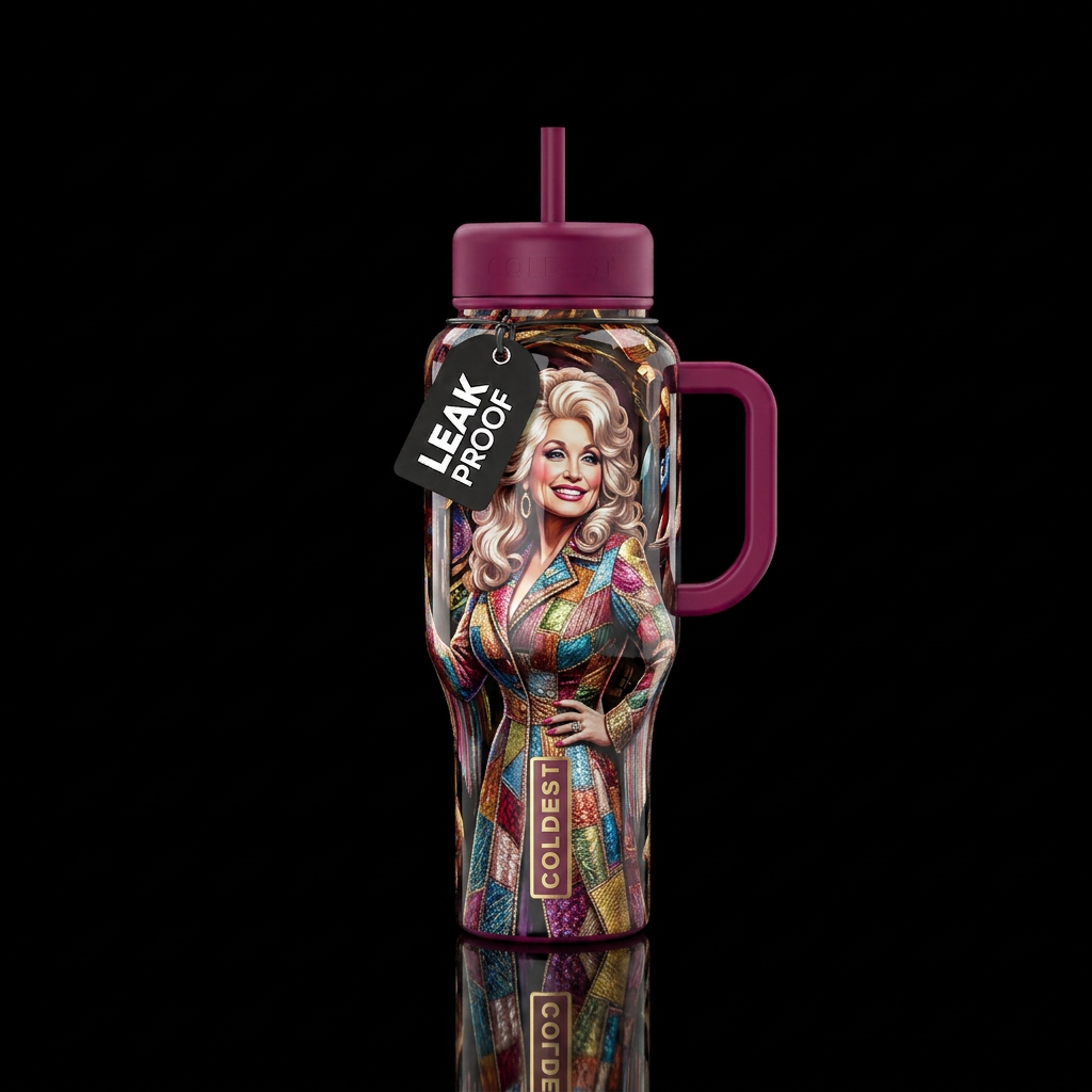 A coat of many colors water bottle design