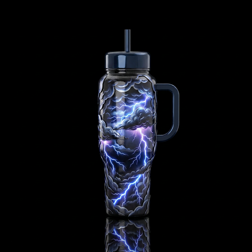 Darkness water bottle design