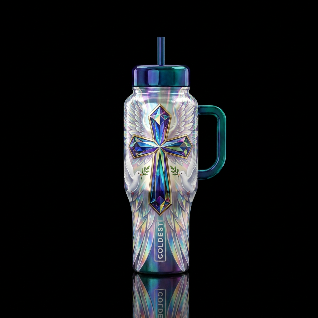 On the wings of Angels water bottle design