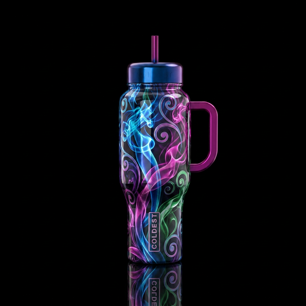Smoky water bottle design
