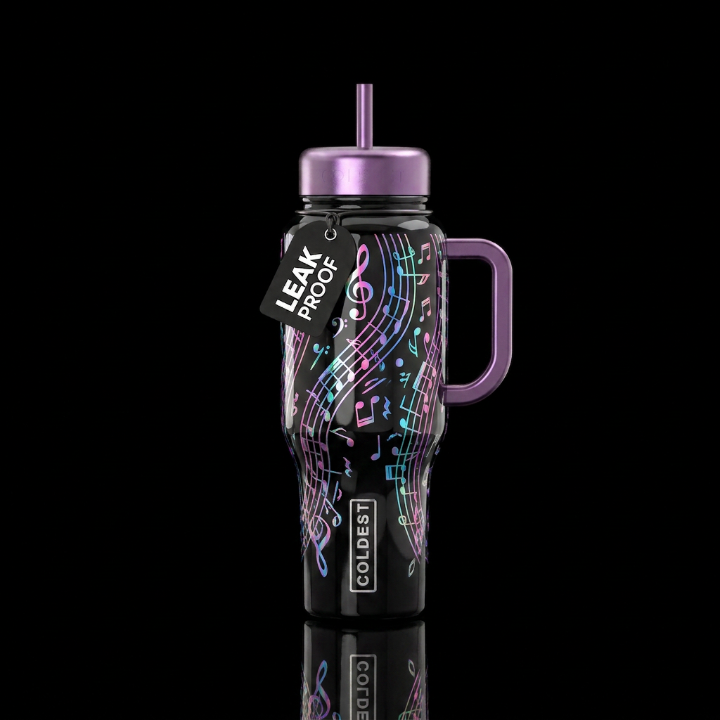 Musical fun water bottle design