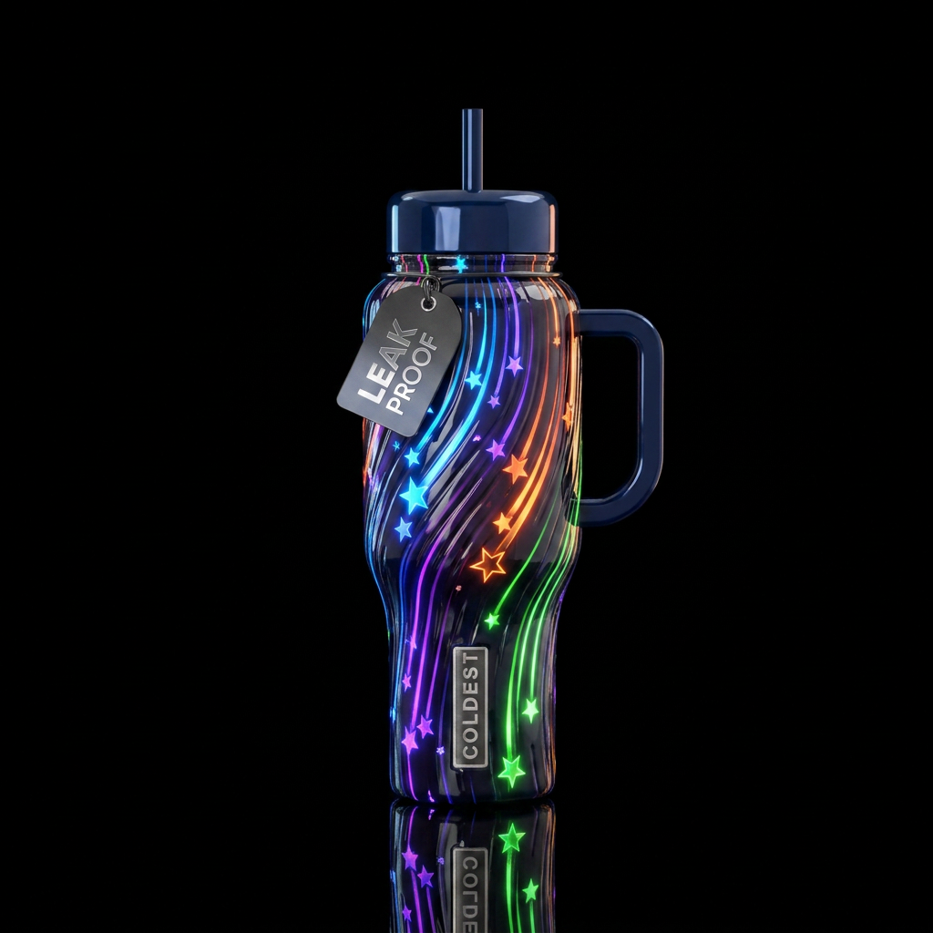 Star cascade water bottle design