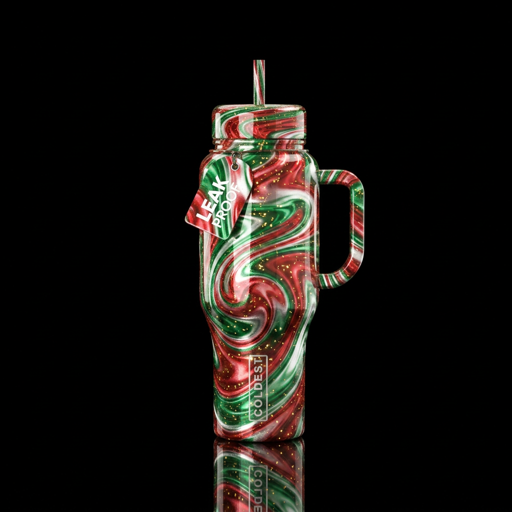 Christmas fun water bottle design