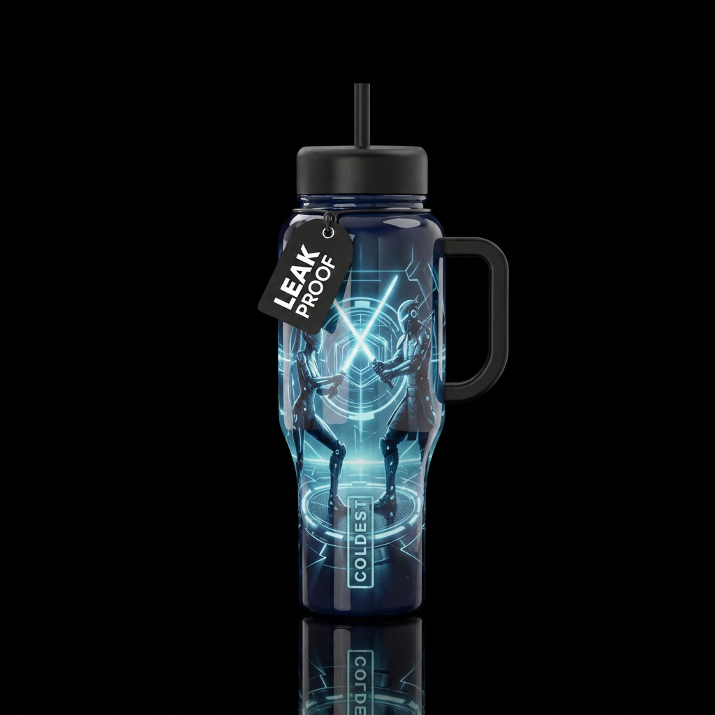 cyber fun water bottle design