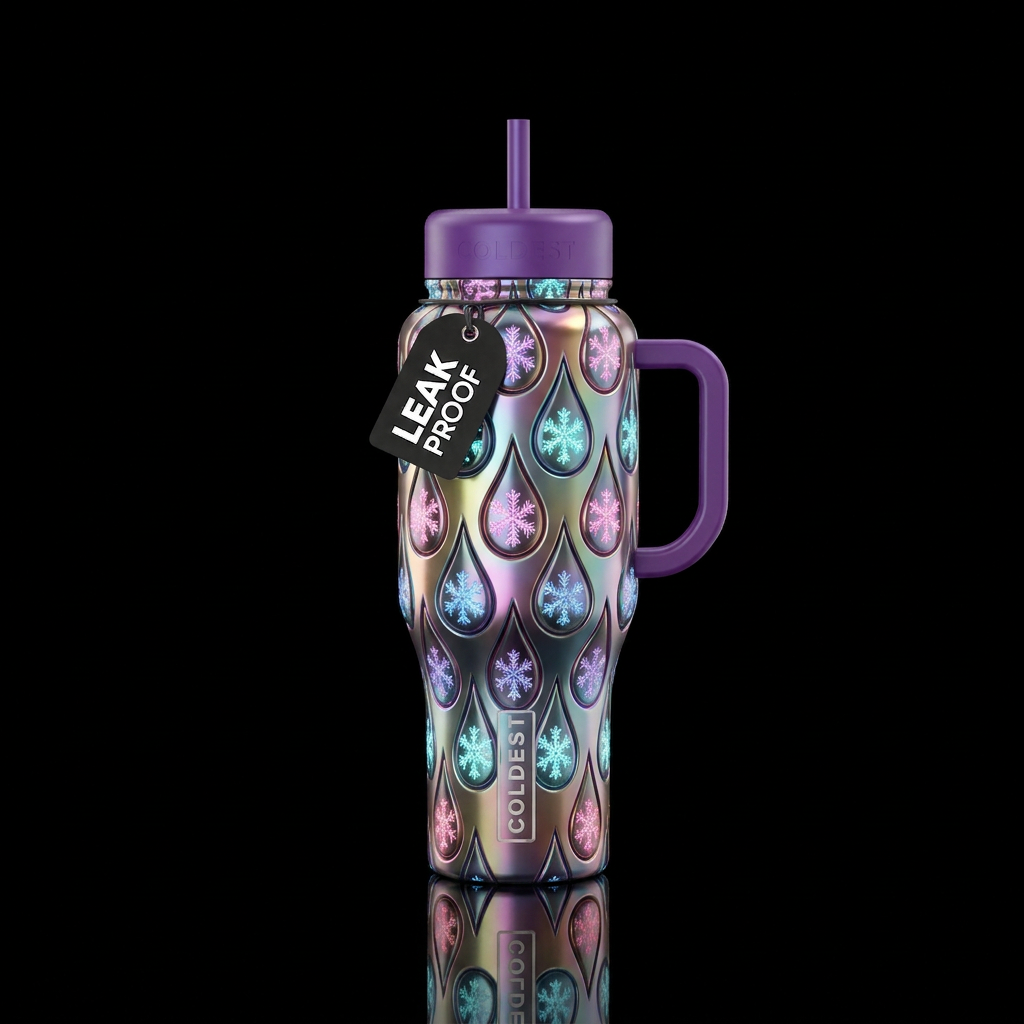 Snow tears water bottle design
