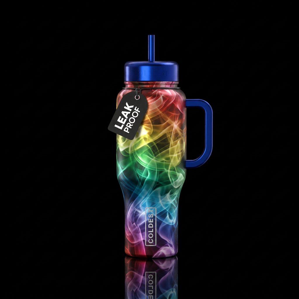 Swirling fun water bottle design
