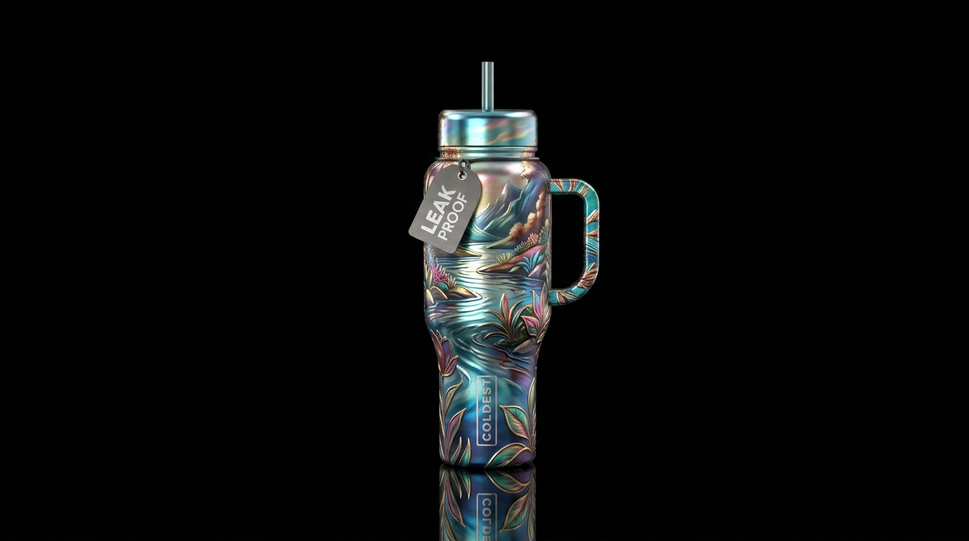 Blissfully beautiful water bottle design