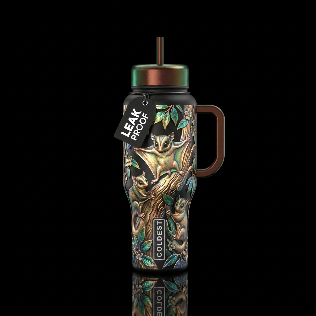 Sugar gliding fun water bottle design