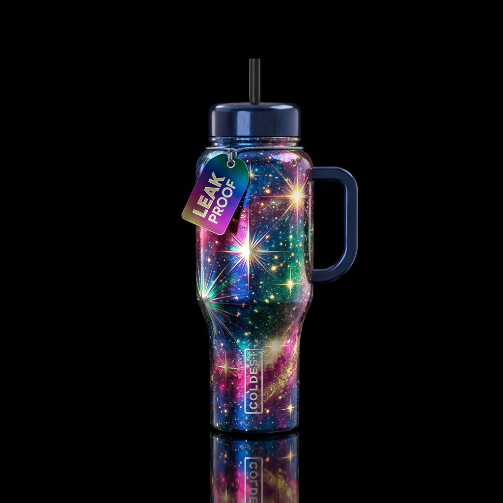 Star explosion water bottle design