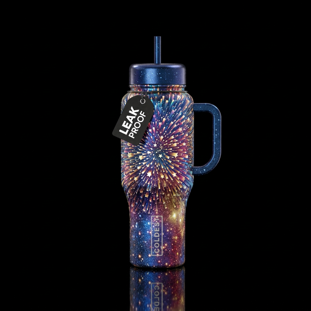 Star explosion water bottle design