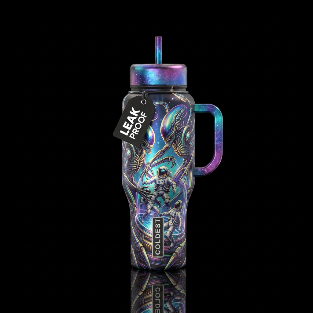Alien capture water bottle design