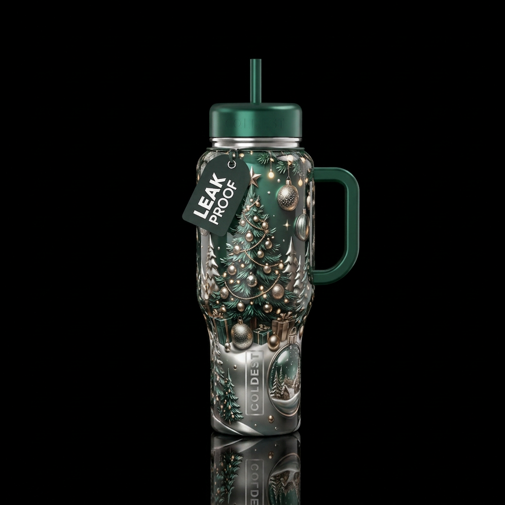 Christmas time water bottle design