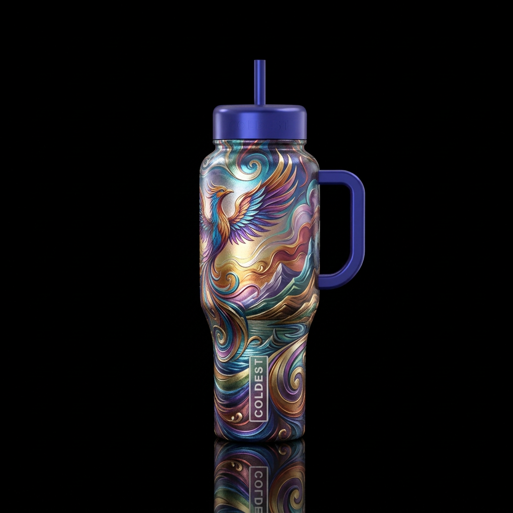 Mystical fantasy water bottle design