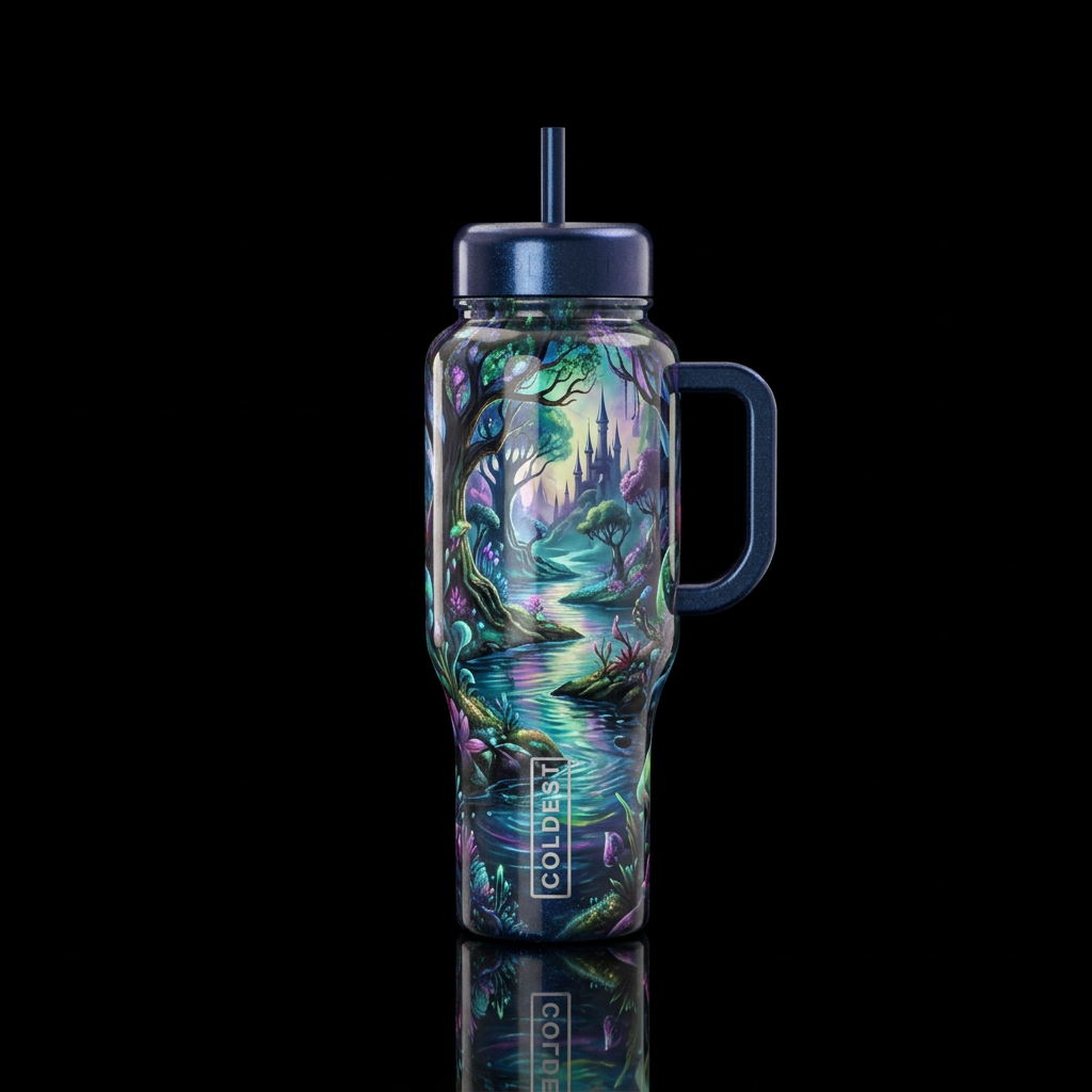 River of mystery water bottle design