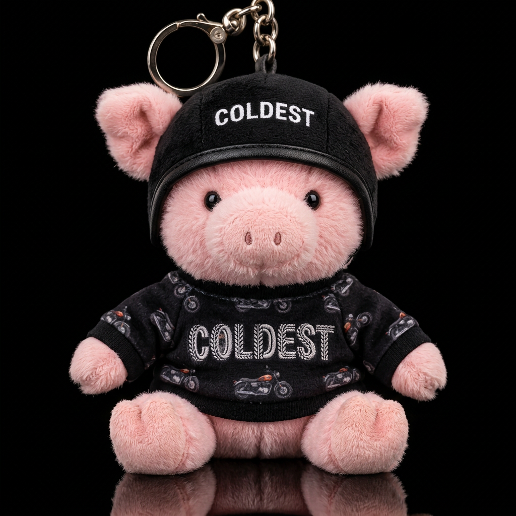 Piglet biker water bottle design