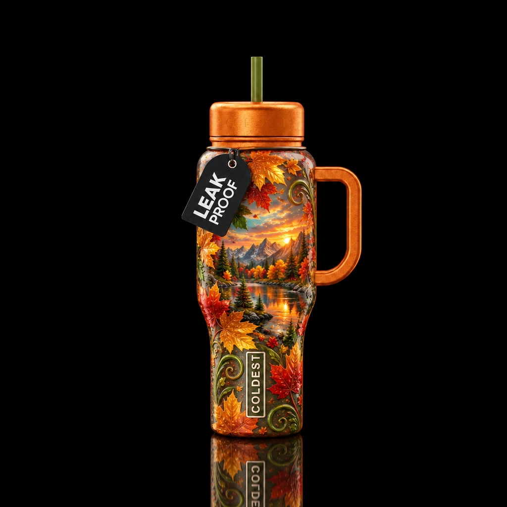 Love of Autumn water bottle design