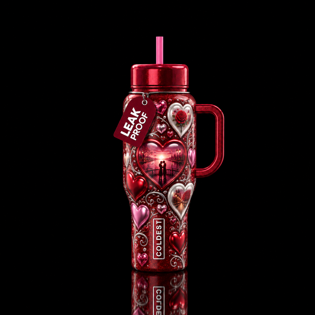 My lovely valentine water bottle design