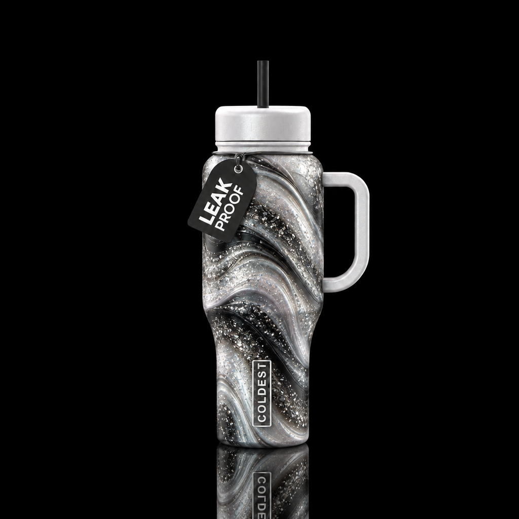 Dressed in tuxedo water bottle design