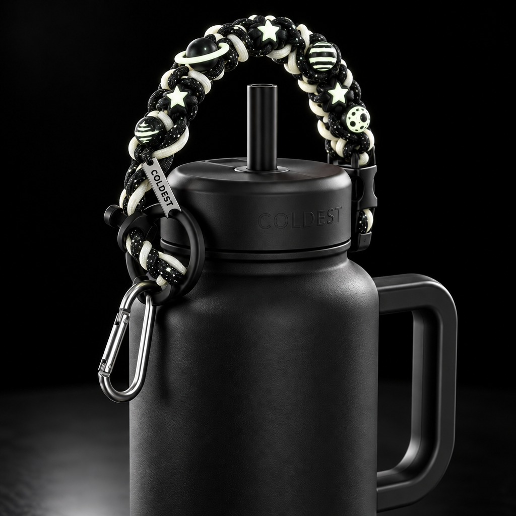 Starry moon water bottle design