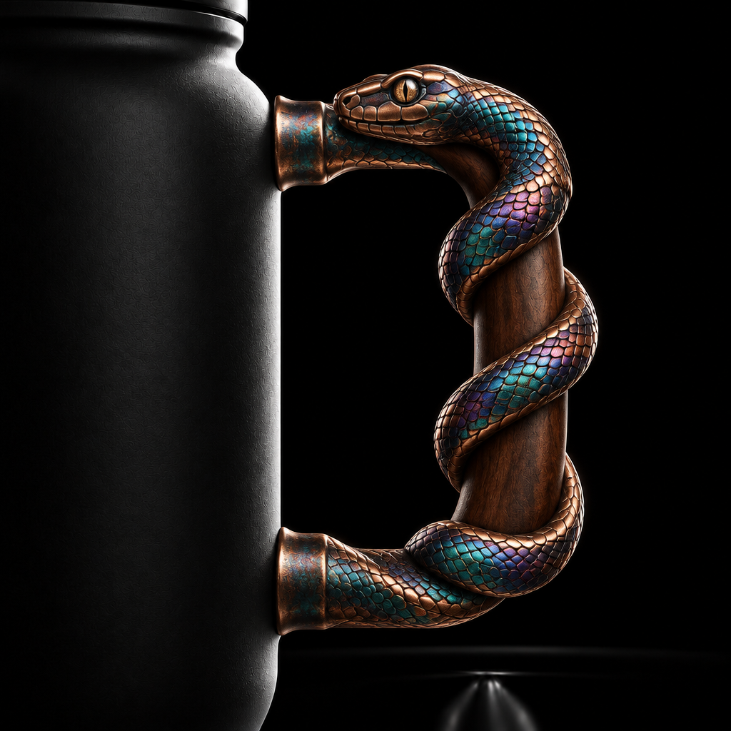 shimmer snakey water bottle design