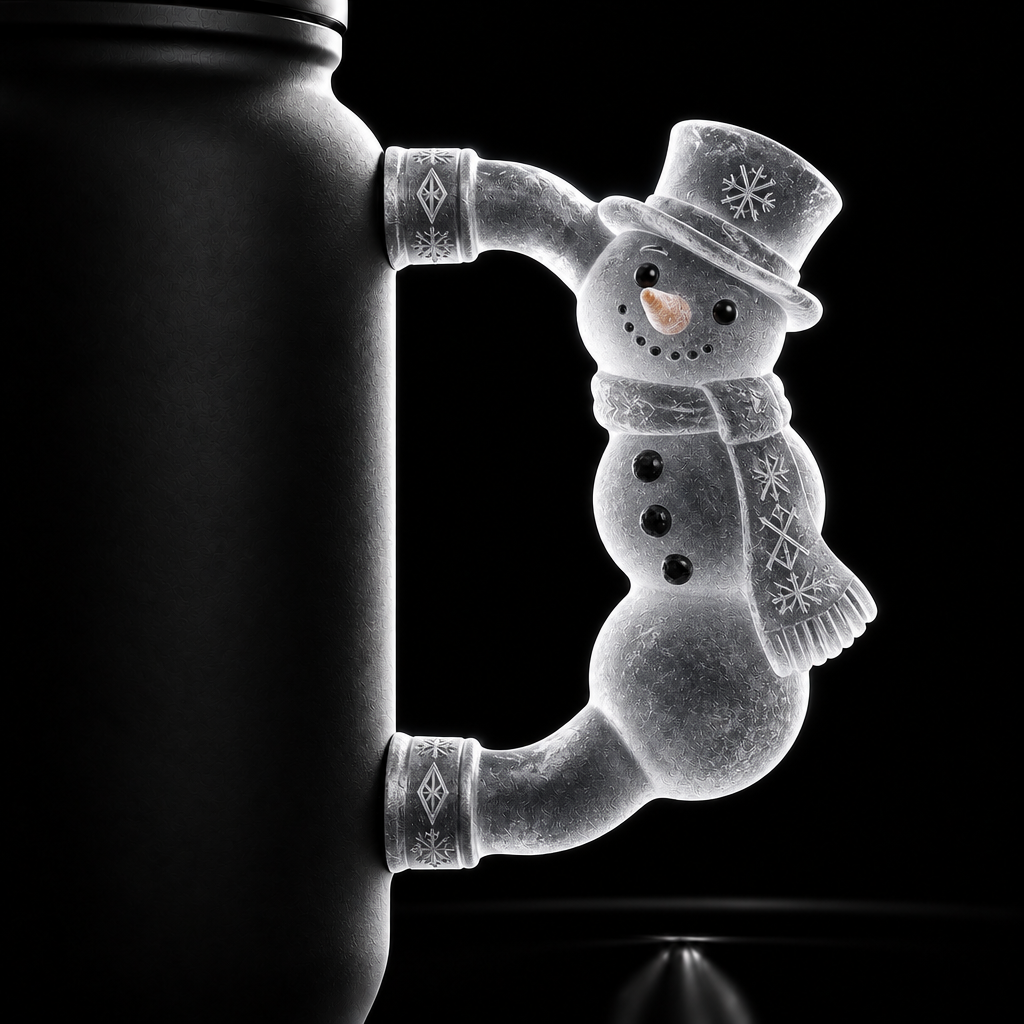 Snowy water bottle design