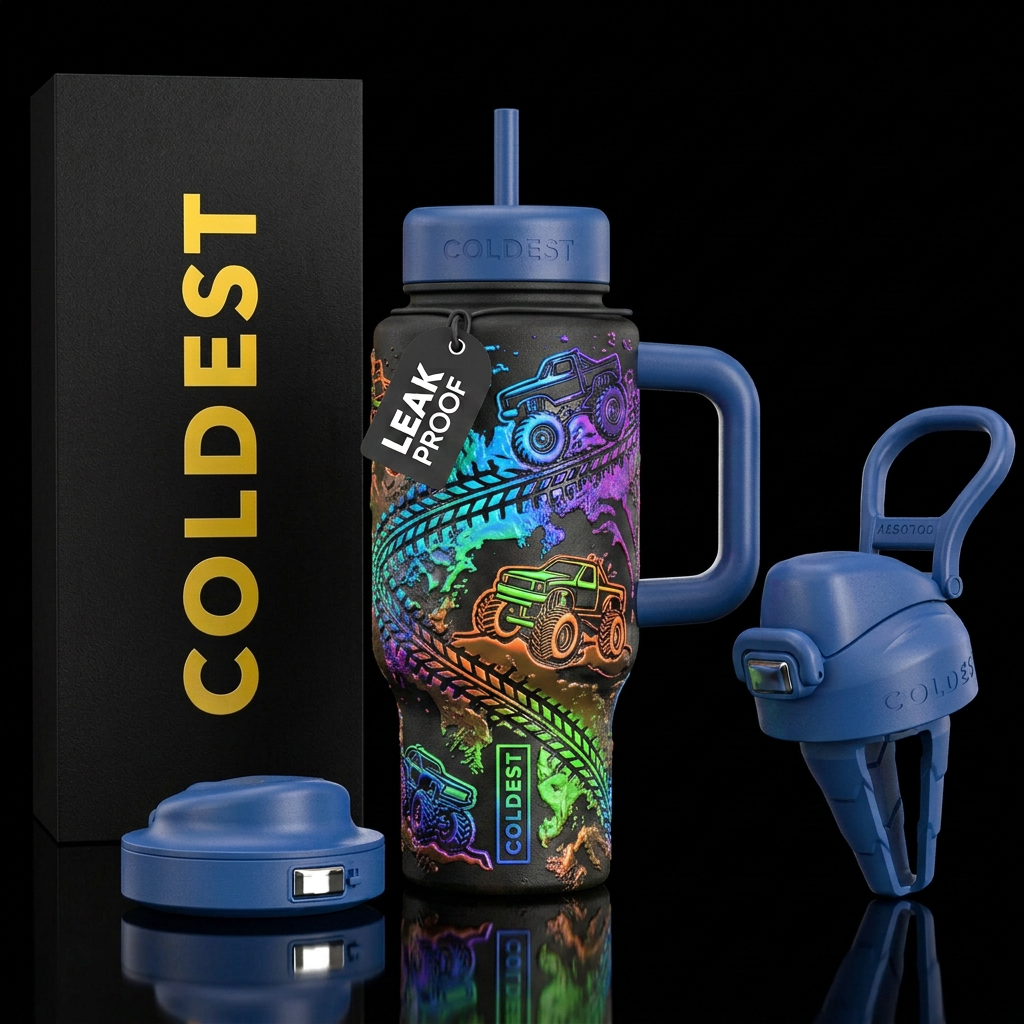 Matte unisex colored bottle with glossy Kids littl... water bottle design