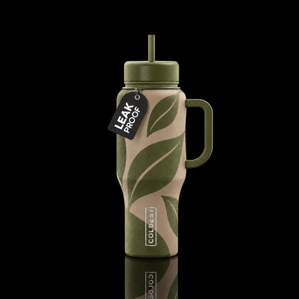 Tope and Olive suede simple minimalist geometric l... water bottle design