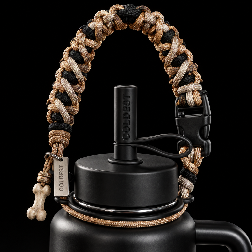 Cave man water bottle design