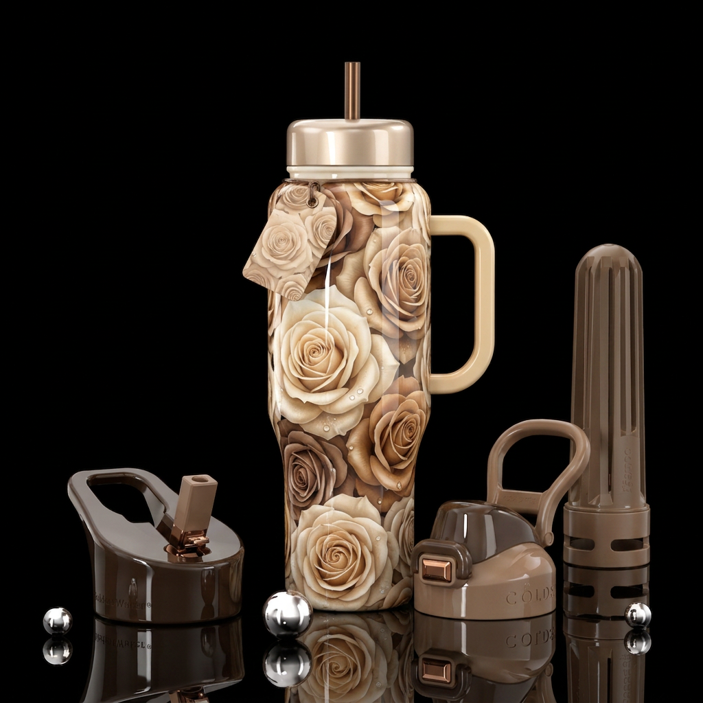 Fall Roses water bottle design