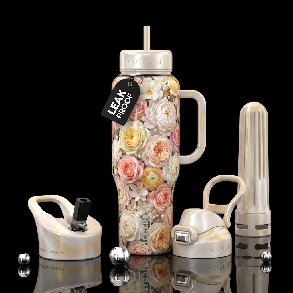 The Wedding Bouquet water bottle design