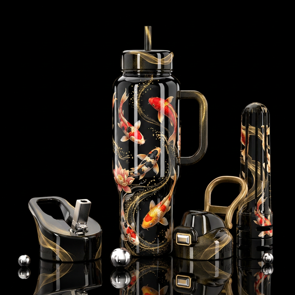 Golden Drift water bottle design