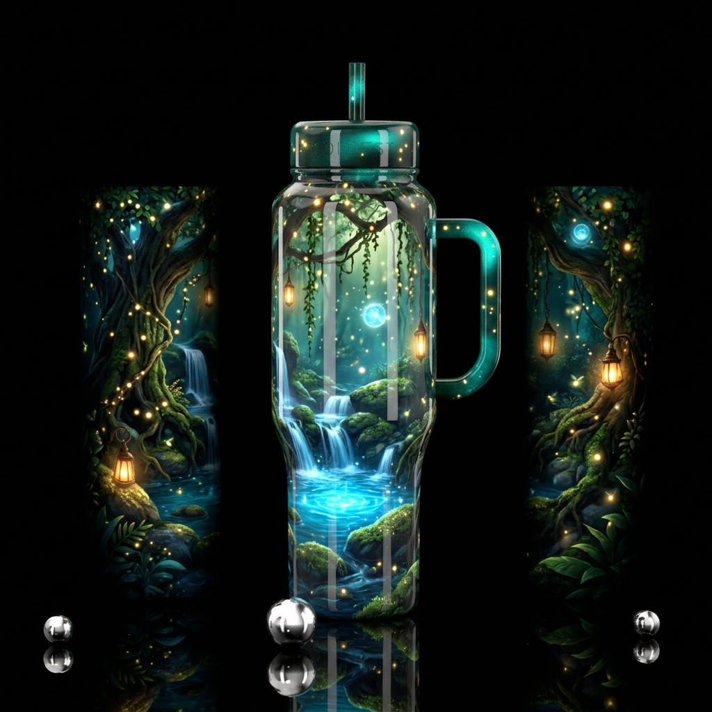 Magical Lanterns water bottle design