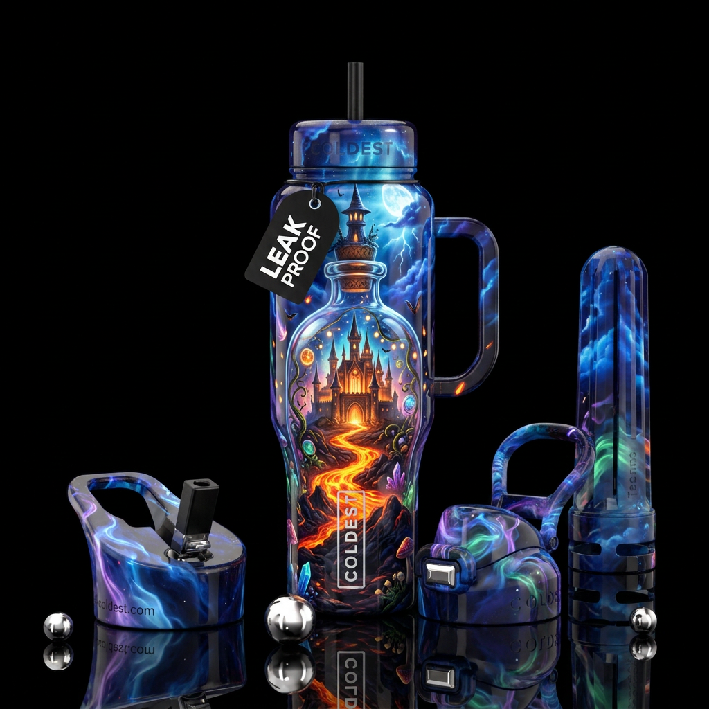 Castle full of Spells water bottle design
