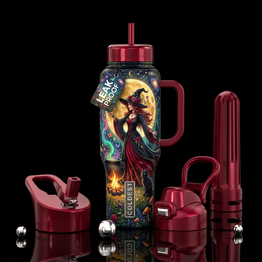 Moon Spells water bottle design
