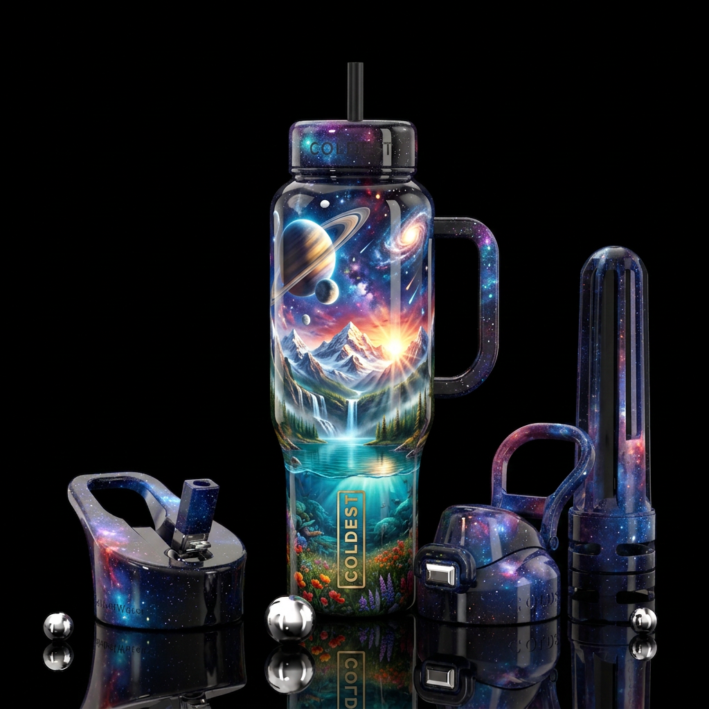 When Worlds Collide water bottle design