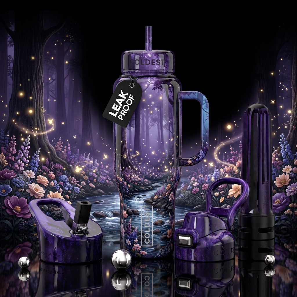Purple Fog water bottle design