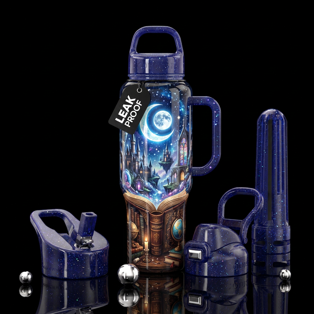 Twin Moons water bottle design