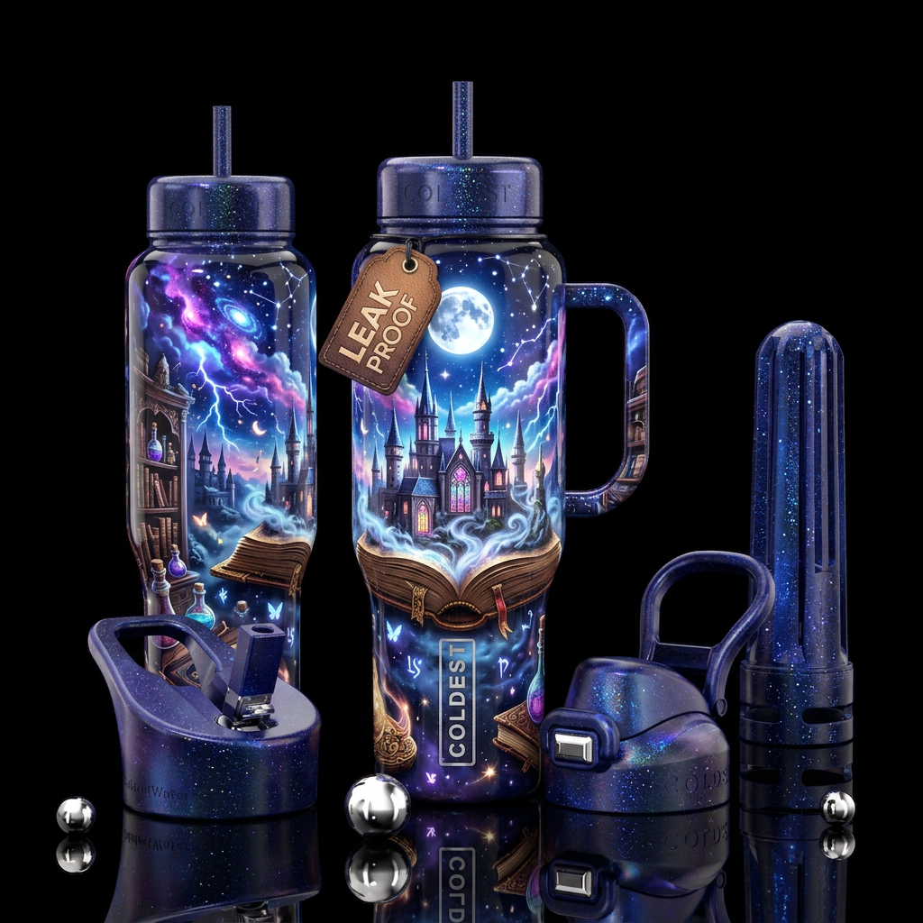 Within The Pages water bottle design