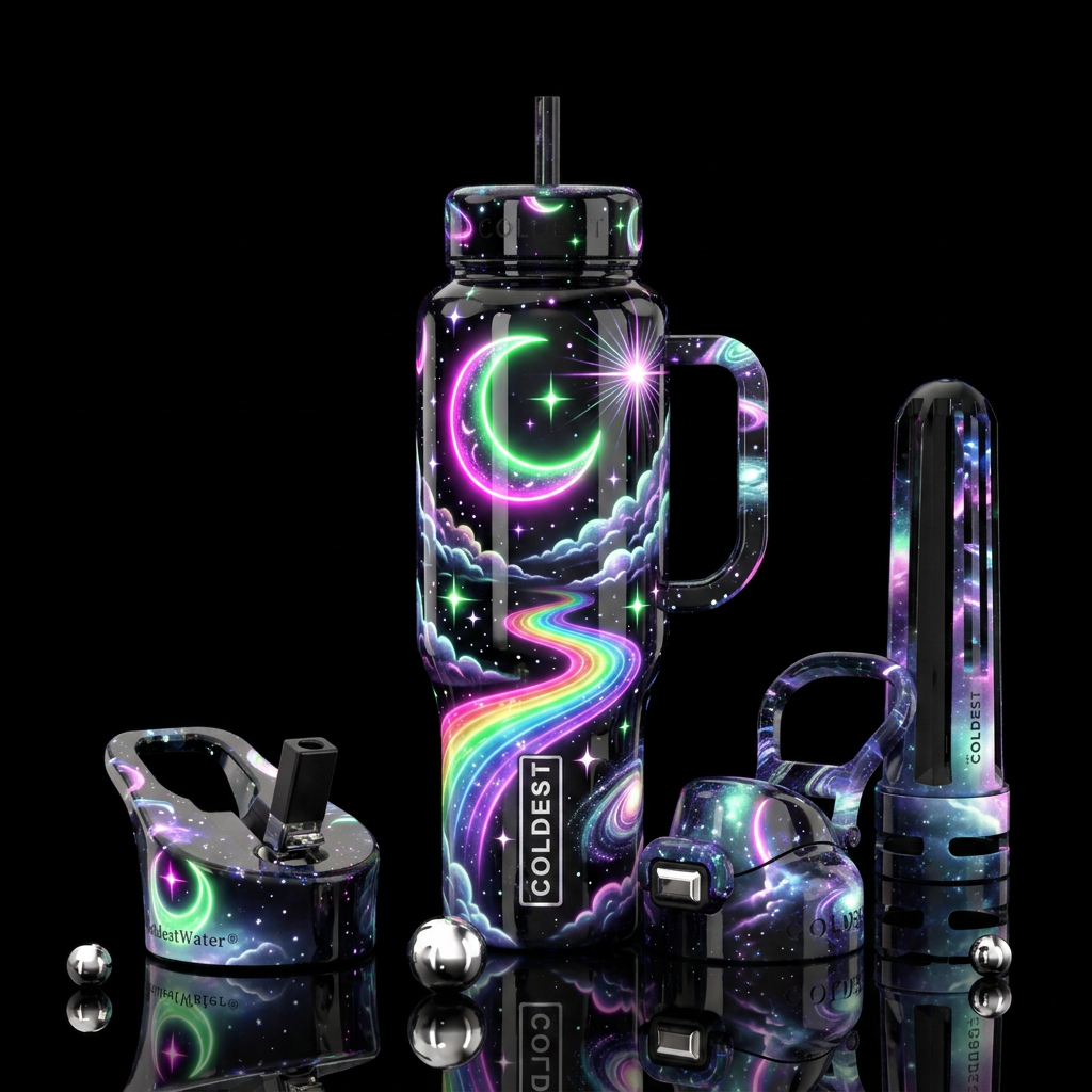 Across The Skyline water bottle design
