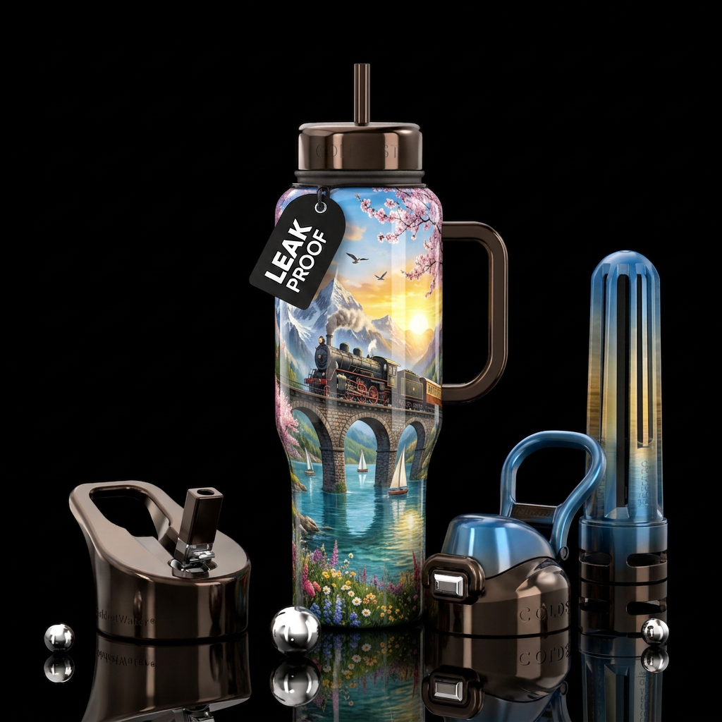 Steam In Spring water bottle design