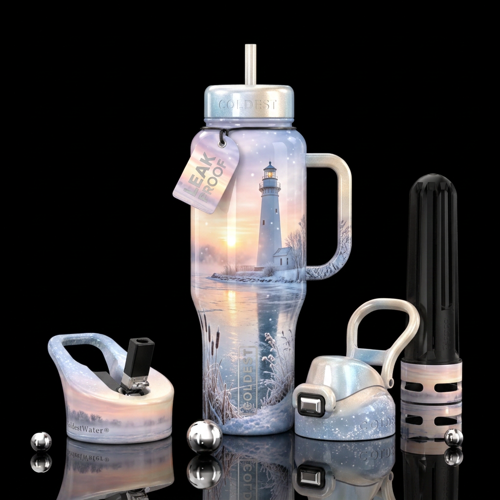 Frozen Waters water bottle design