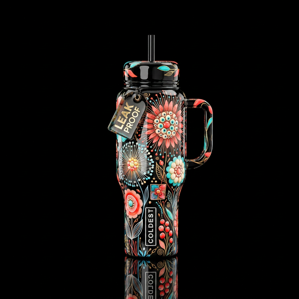 Rosie Posies water bottle design