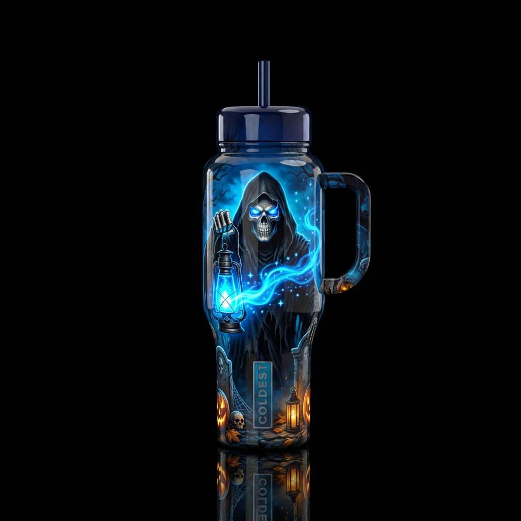 Grave Expectations water bottle design