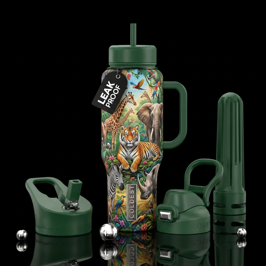 Wild life water bottle design