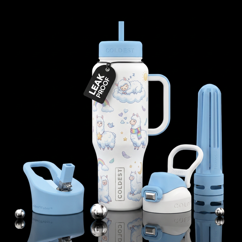 "Cloud Alpacas" Create a premium insulated water b... water bottle design