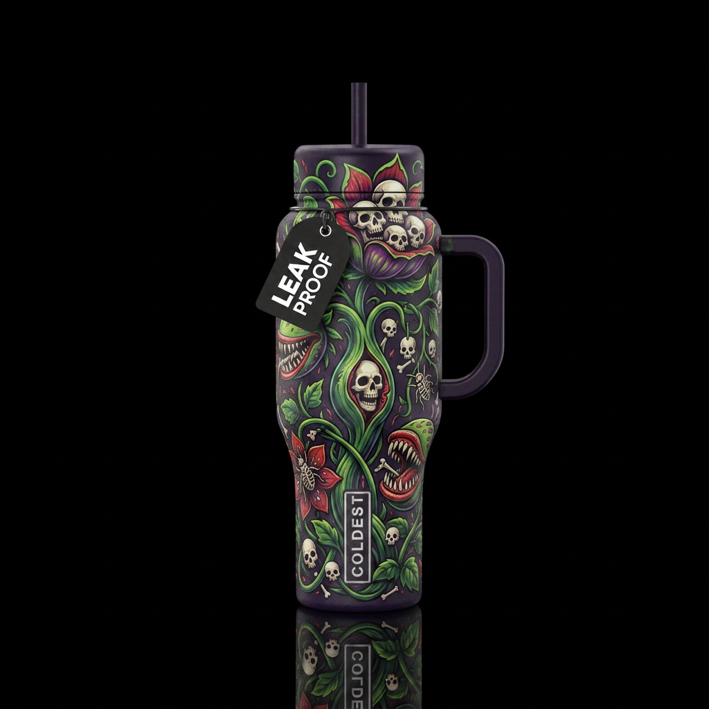 Killer petals water bottle design