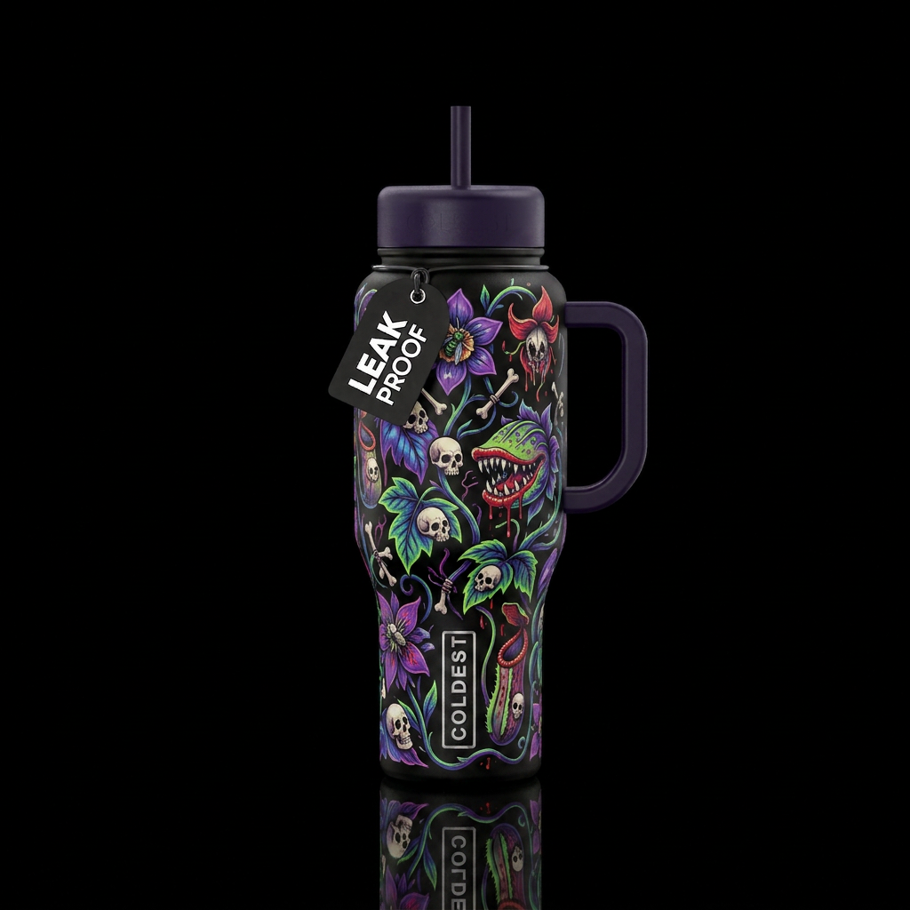 Killer petals water bottle design