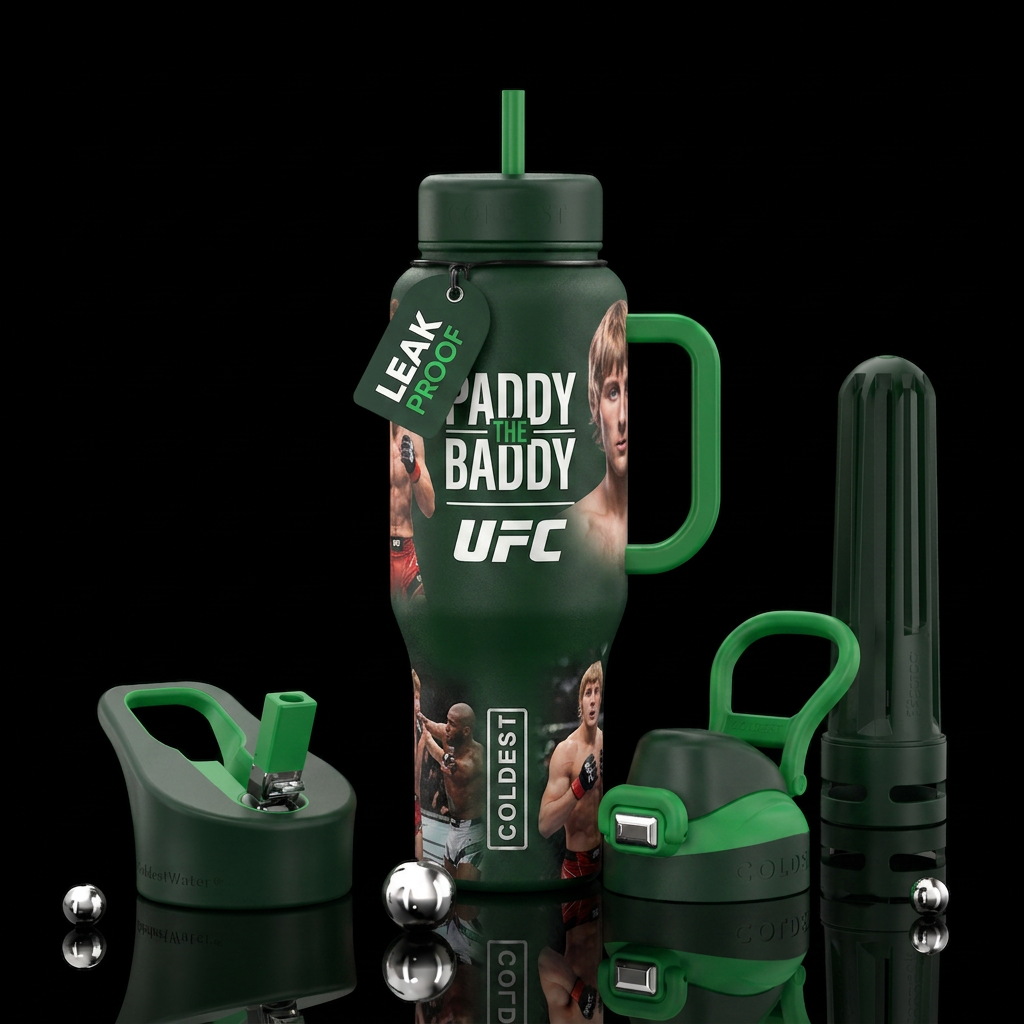 Paddy the baddy  ufc water bottle design